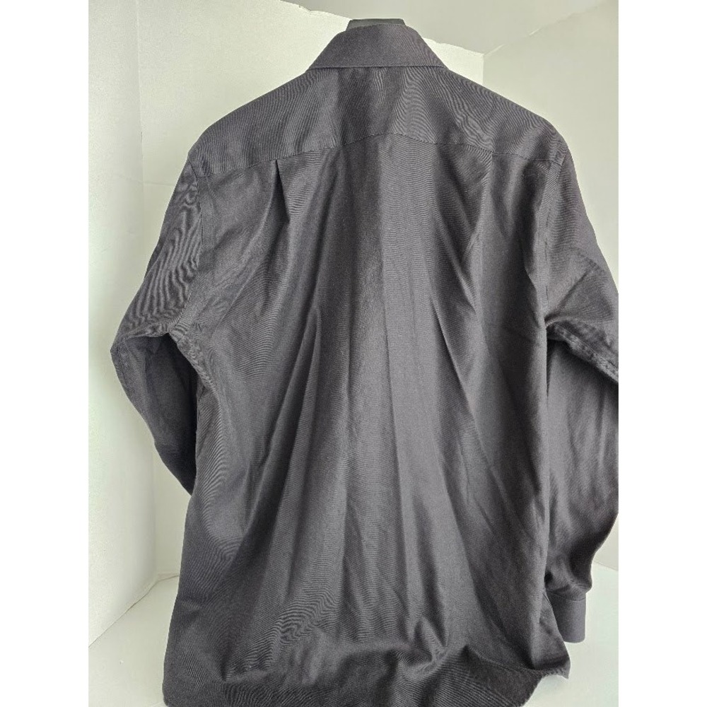 Pronto Uomo Men's Dark Gray‎ Herringbone Non Iron Dress Shirt Size 16.5 34/35